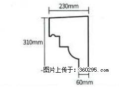 产品分解图型 - 檐口线，型号：SX311-YK-3，规格：230x310mm(3) - 鹤岗三象EPS建材 hegang.sx311.cc